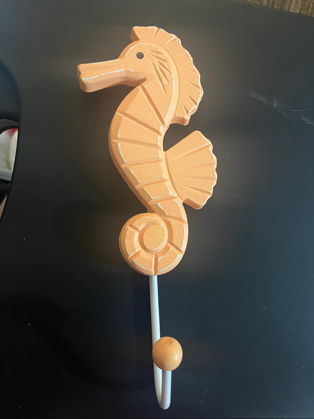 Seahorse Wall Hook - Orange Home Accent Perfect Beach Decor Accent 550